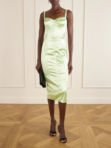 Dolce&Gabbana Satin bustier midi dress