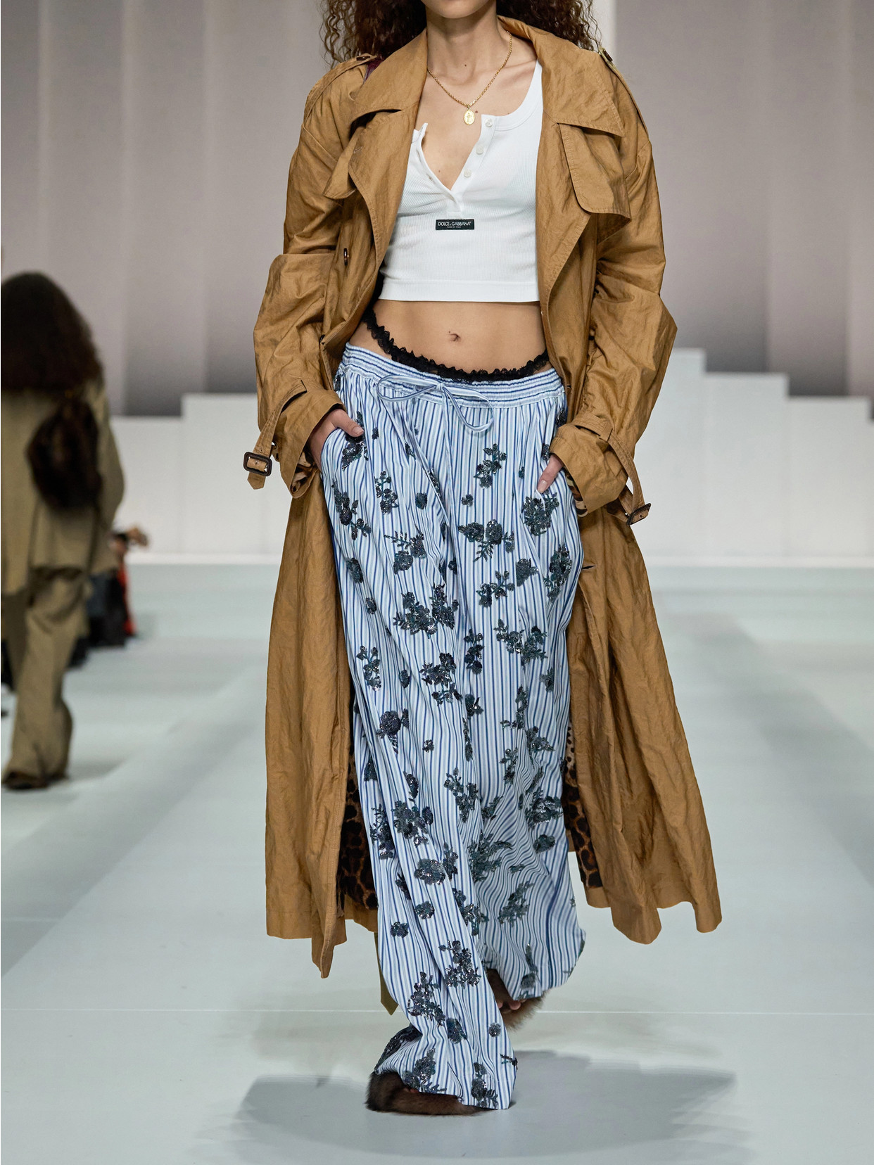 Double-Breasted Cotton-Blend Canvas Trench Coat