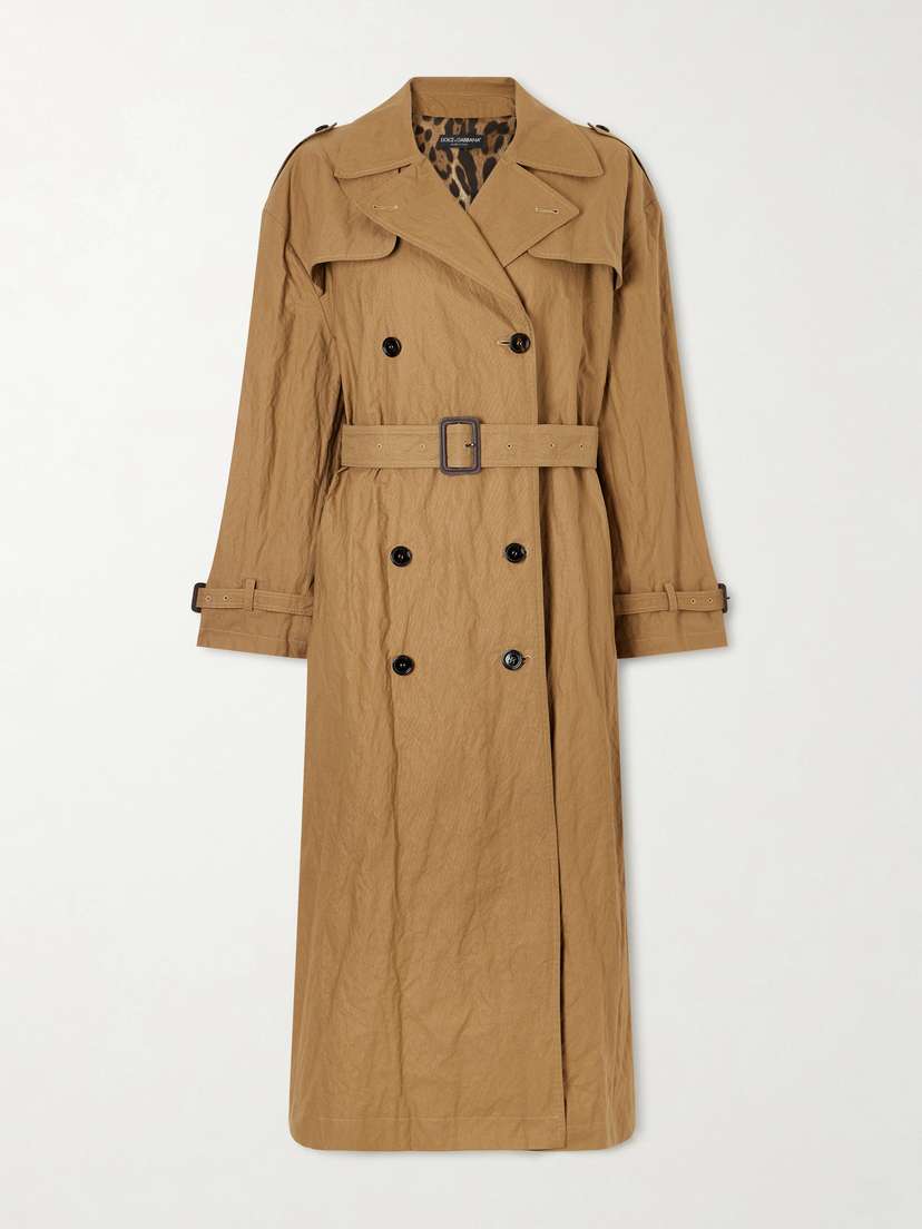 Dolce & Gabbana Double-breasted Cotton-blend Canvas Trench Coat
