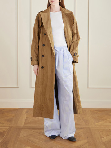 Dolce&Gabbana Double-breasted cotton-blend canvas trench coat