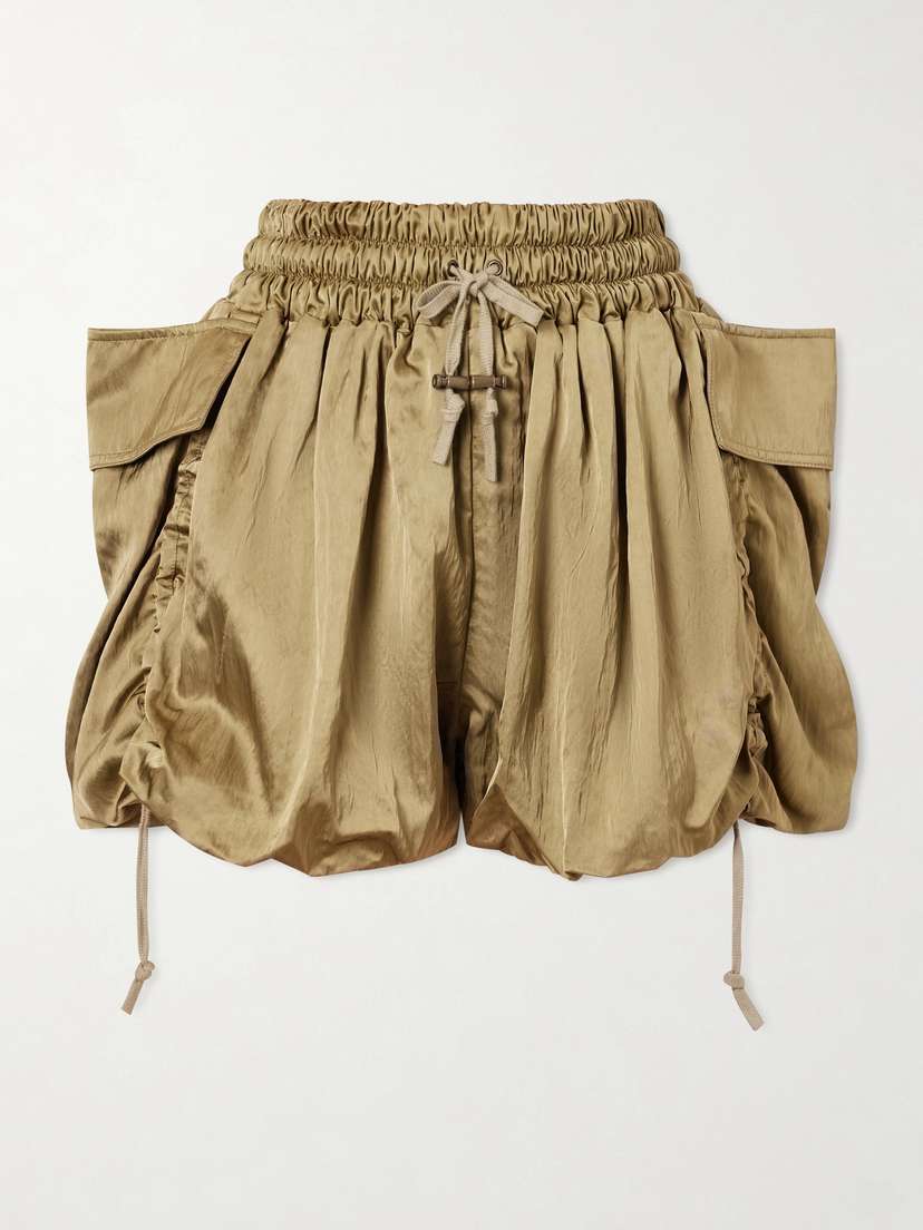 Balmain Gathered Satin Shorts
