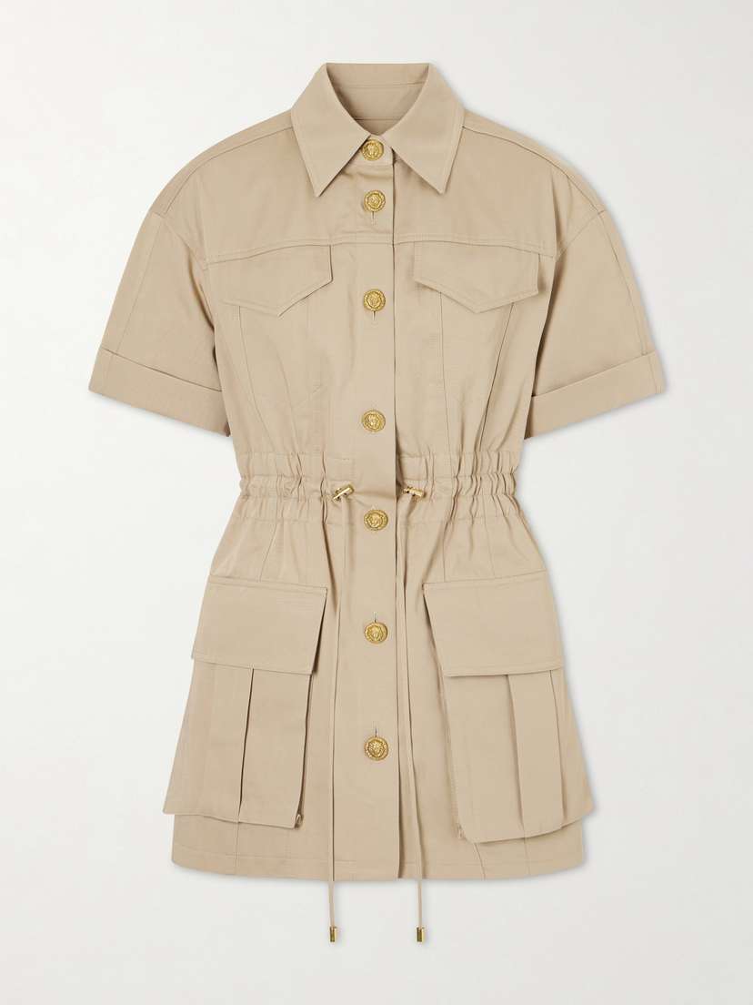 Balmain Cotton-gabardine Mini Dress