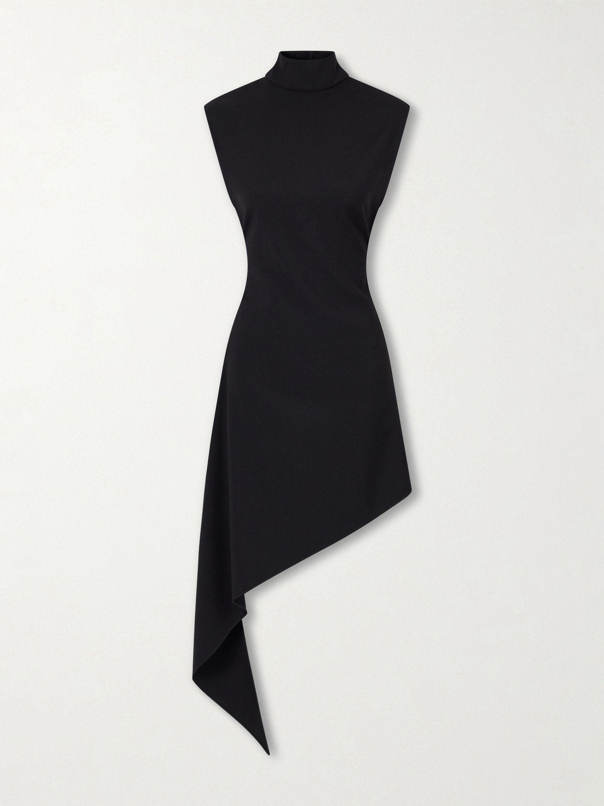 Alaïa Wool-blend Gabardine Mini Dress In Black