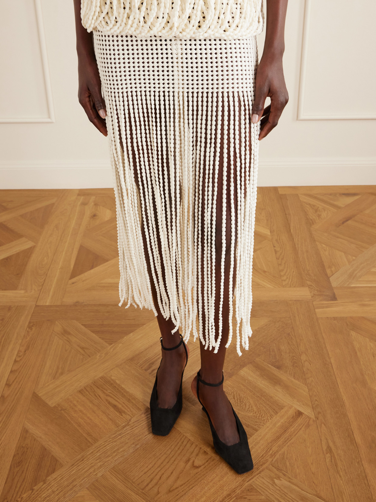 Alaïa - Knitted Fringed Midi