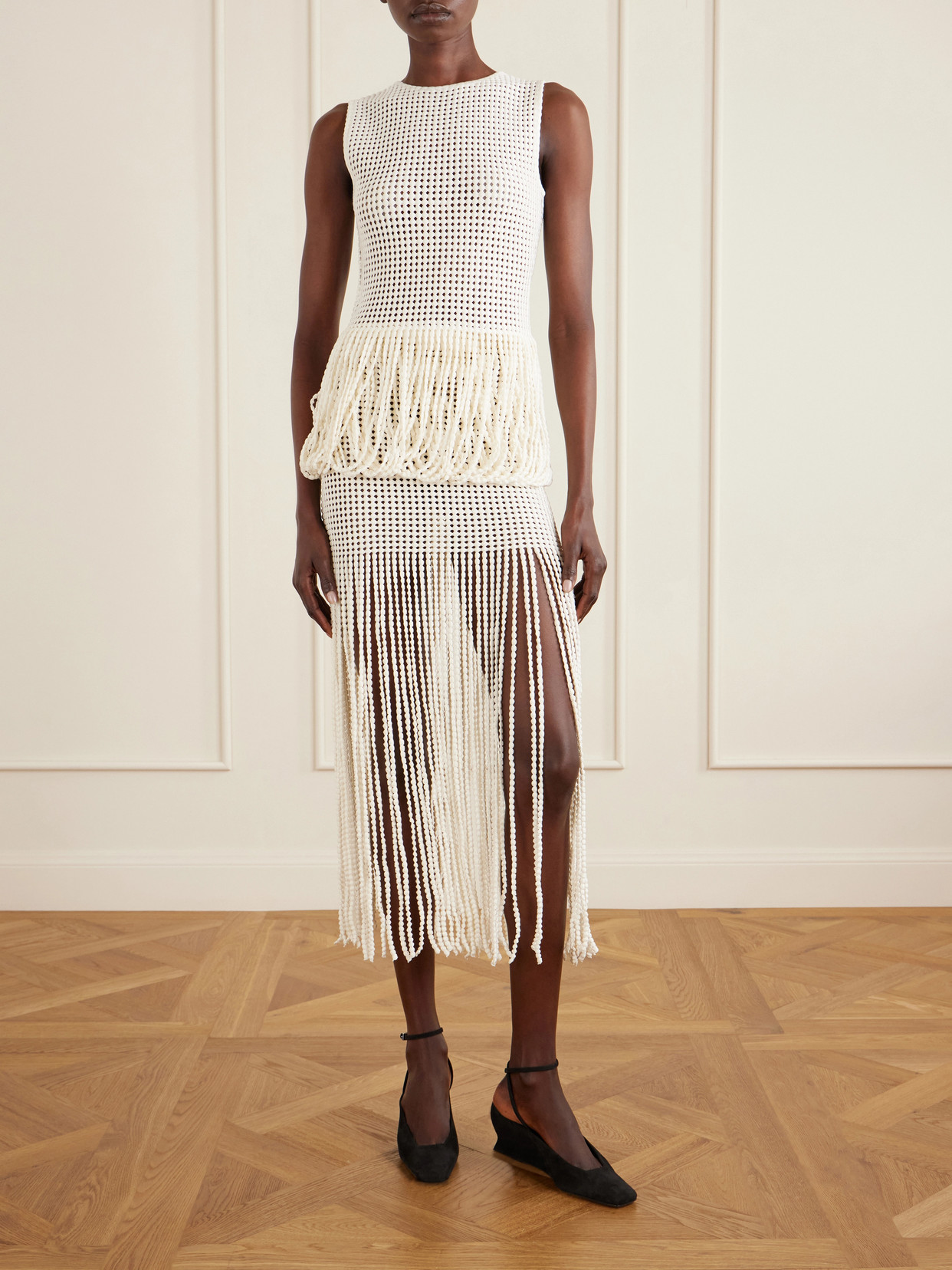 Alaïa - Knitted Fringed Midi