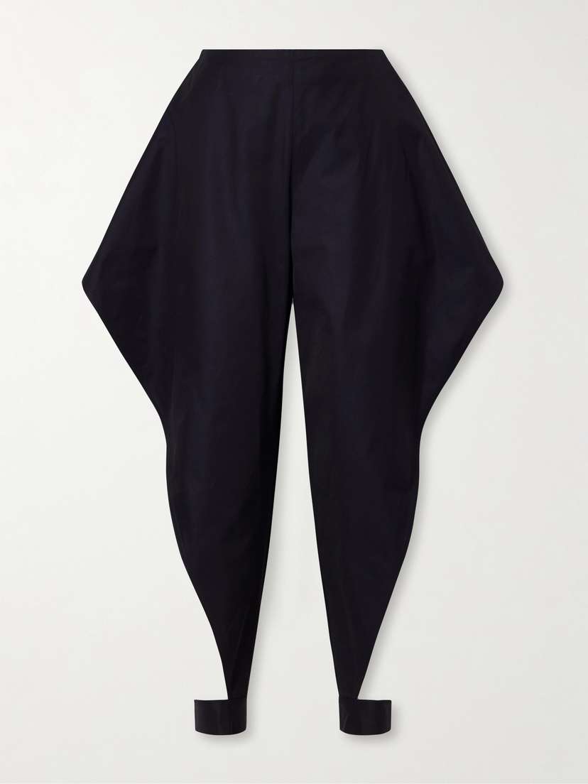 Alaïa Triangle Cotton-gabardine Wide-leg Pants