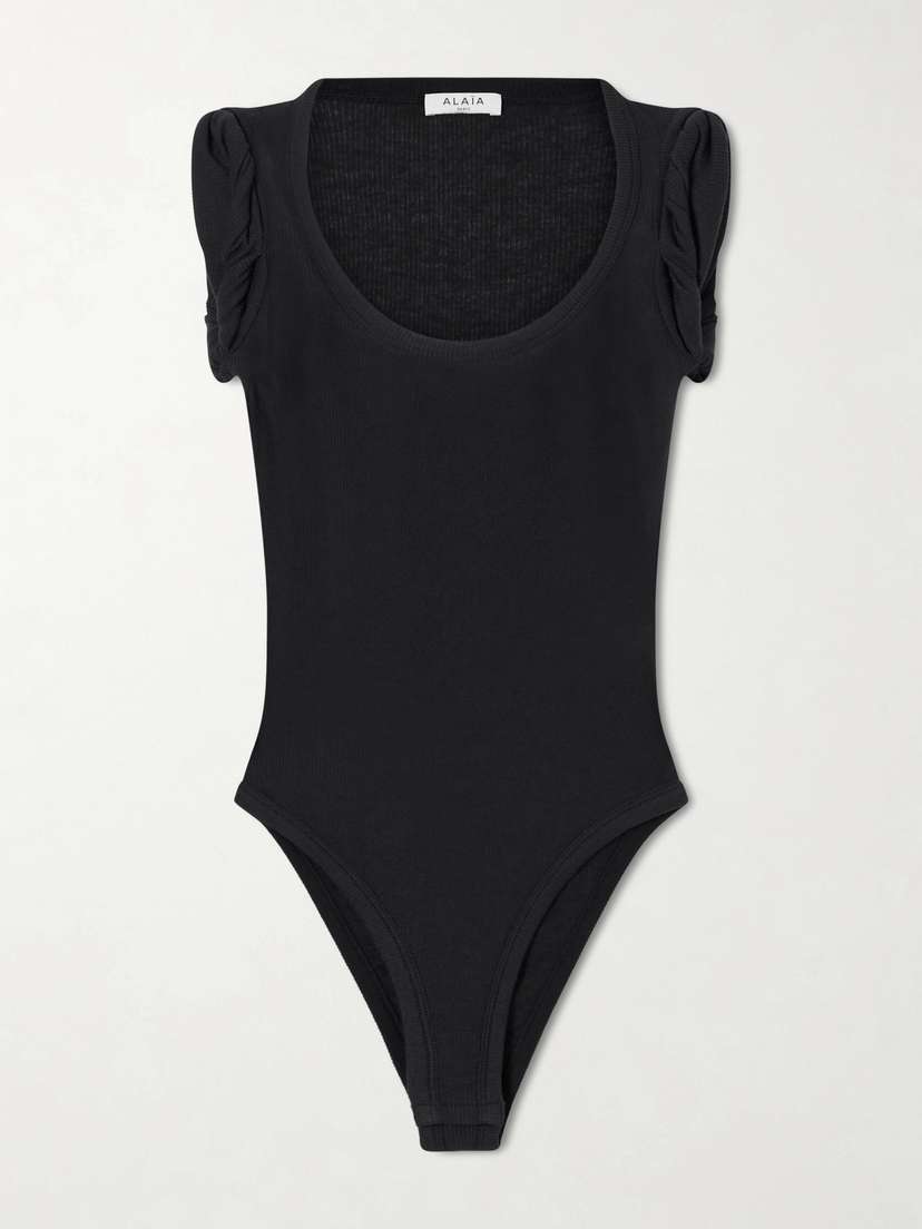 Alaïa Ribbed Modal-blend Jersey Bodysuit