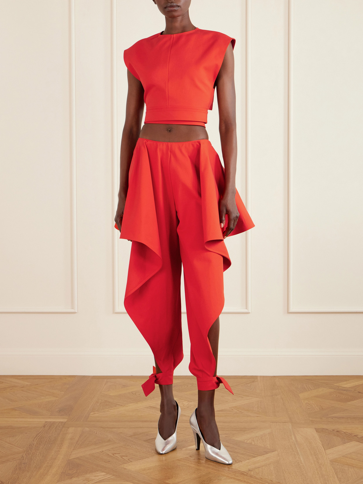 Alaïa - Cropped Cotton-Poplin Top