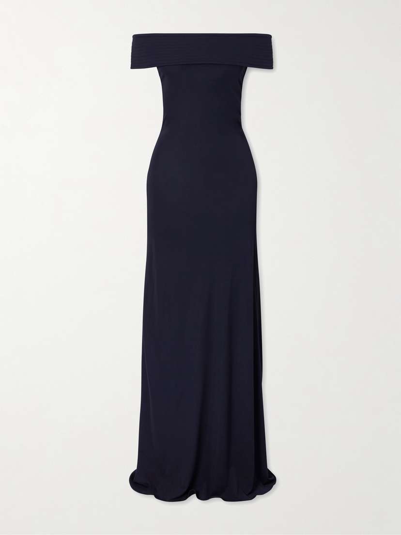 Alaïa Off-the-shoulder Stretch-jersey Maxi Dress