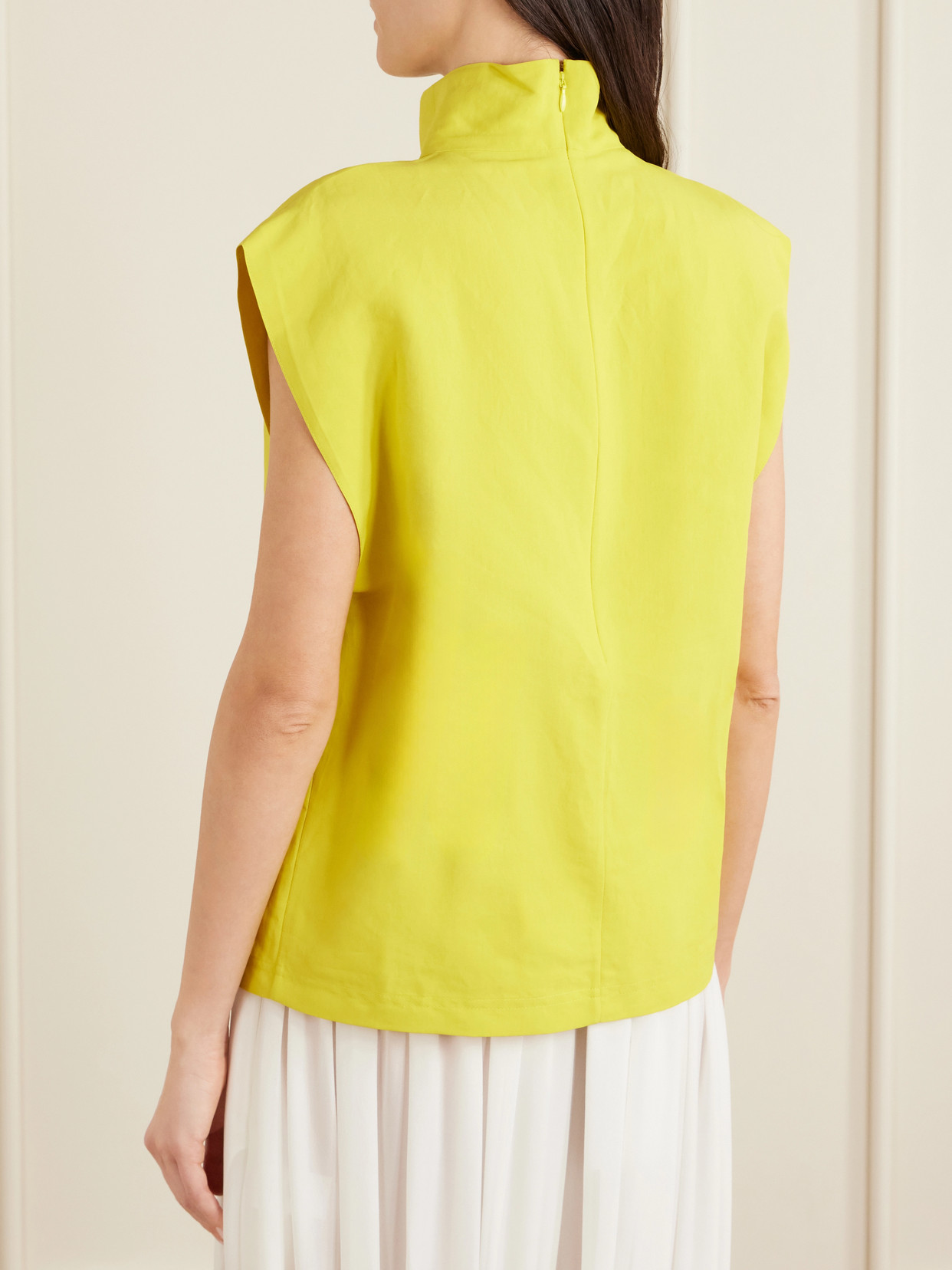 Alaïa - Paper-Blend Turtleneck Top