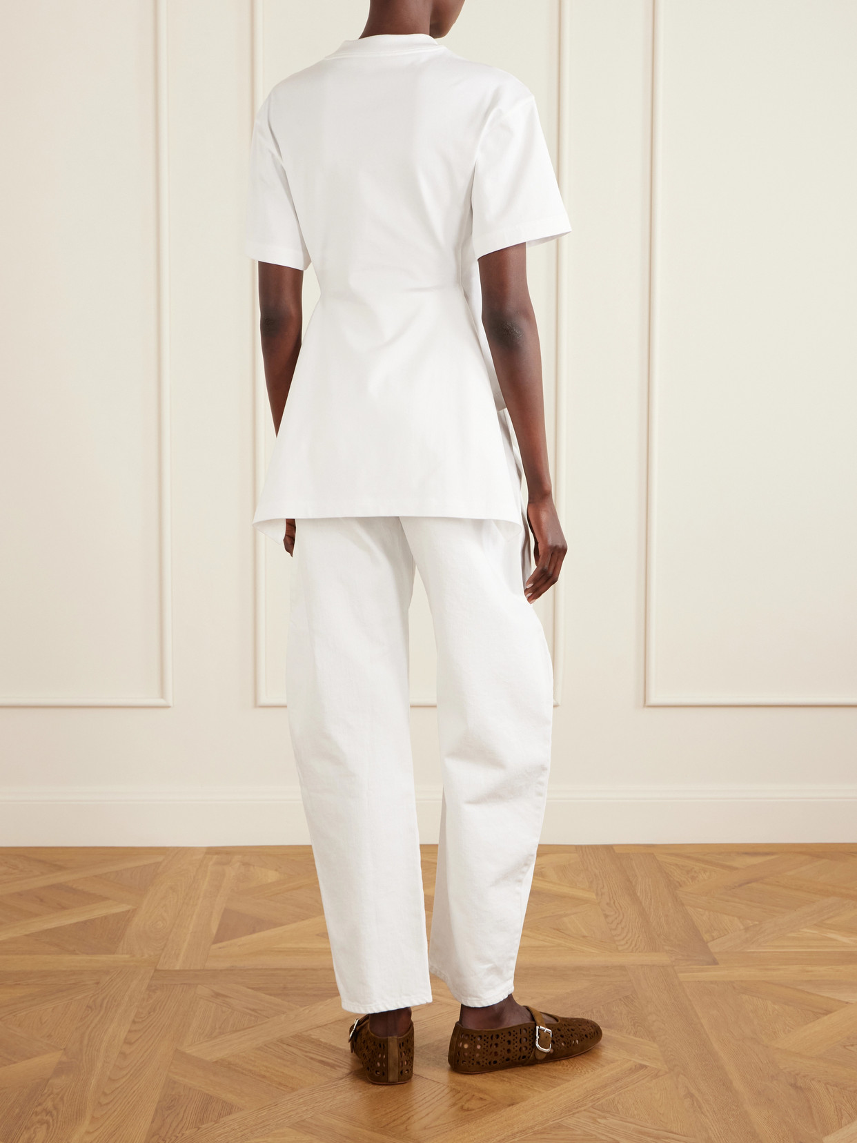 Alaïa - Pleated Cotton-Jersey T-Shirt