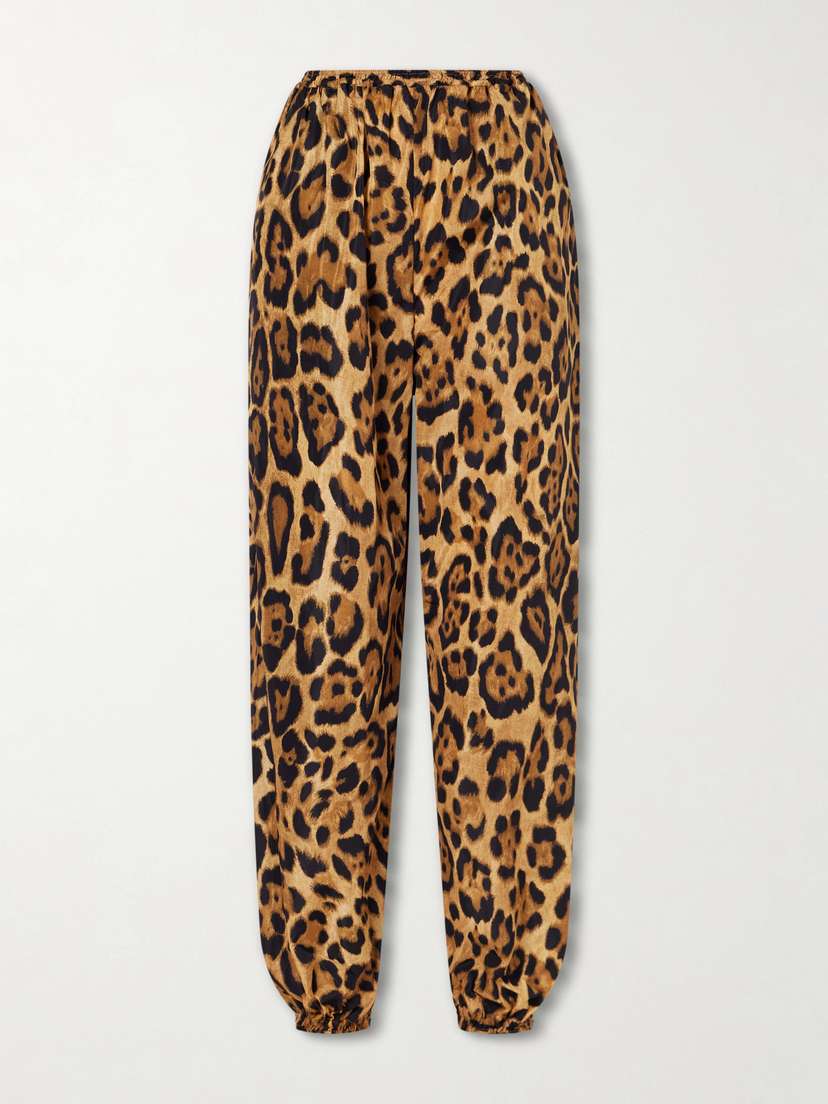 Alaïa Leopard-print Shell Tapered Pants