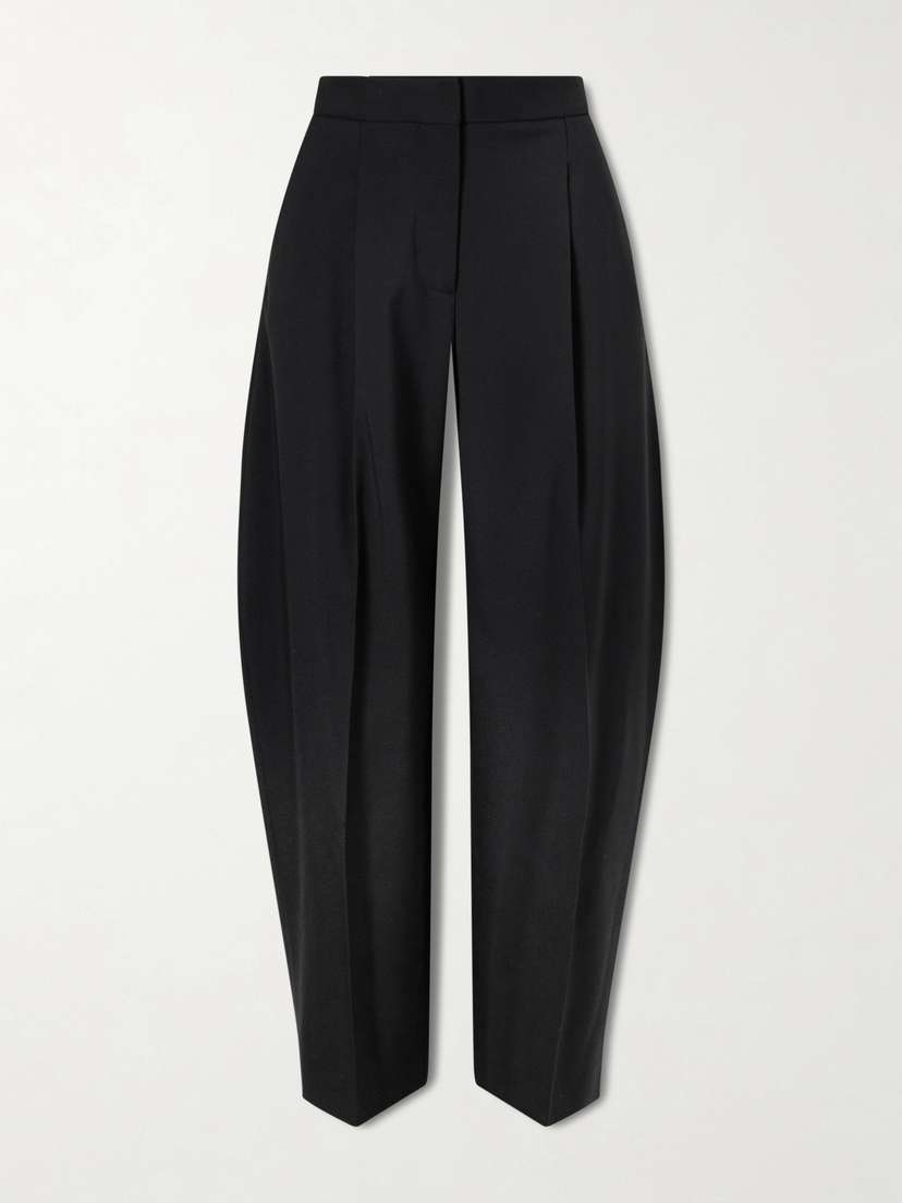 Alaïa Pleated Wool-blend Gabardine Tapered Pants