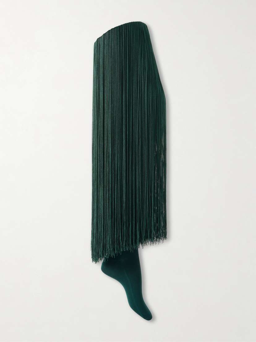 Alaïa Fringed Knit High Socks
