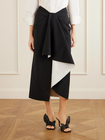 Givenchy Wool and mohair-blend maxi wrap skirt