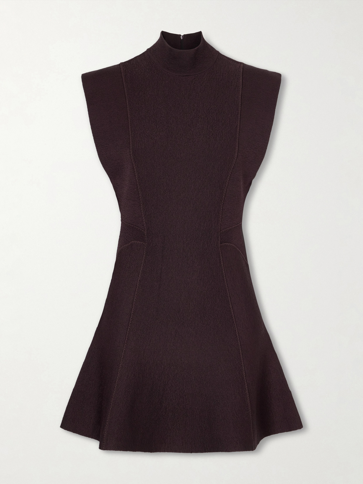 Alaïa Sleeveless Knitted Mini Dress In Purple