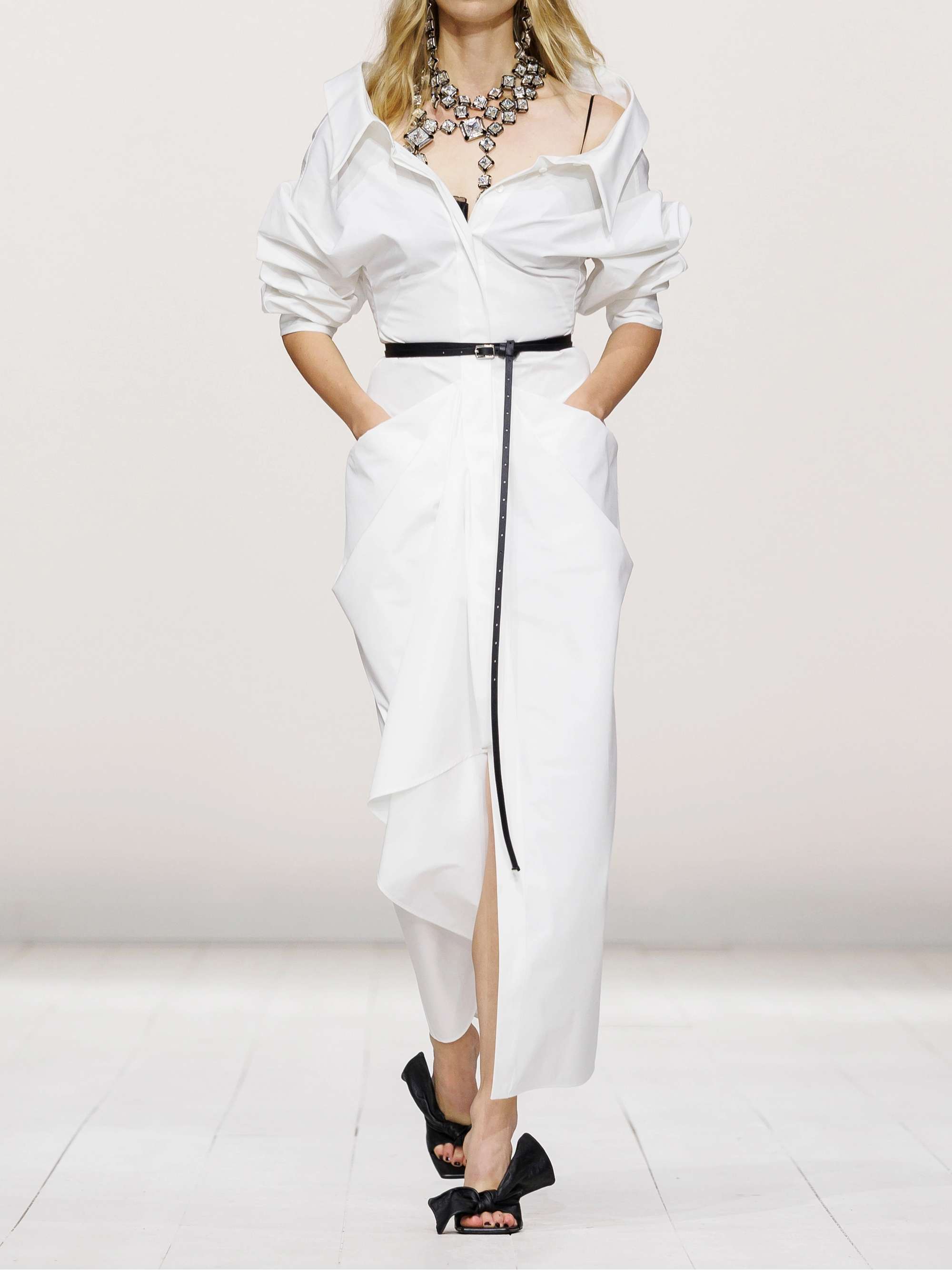 GIVENCHY　NOUVELLE BOUTIQUEボーダーワンピース　1550 GIVENCHY Cotton-Poplin Maxi Dress | NET-A-PORTER