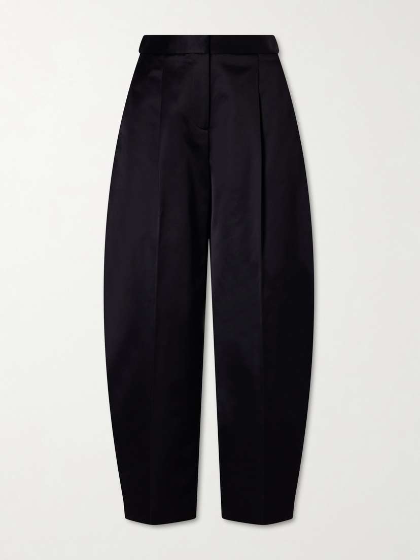 Alaïa Pleated Cotton-blend Tapered Pants
