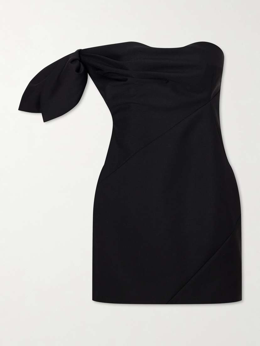 Givenchy Bow-detailed Wool And Mohair-blend Mini Dress