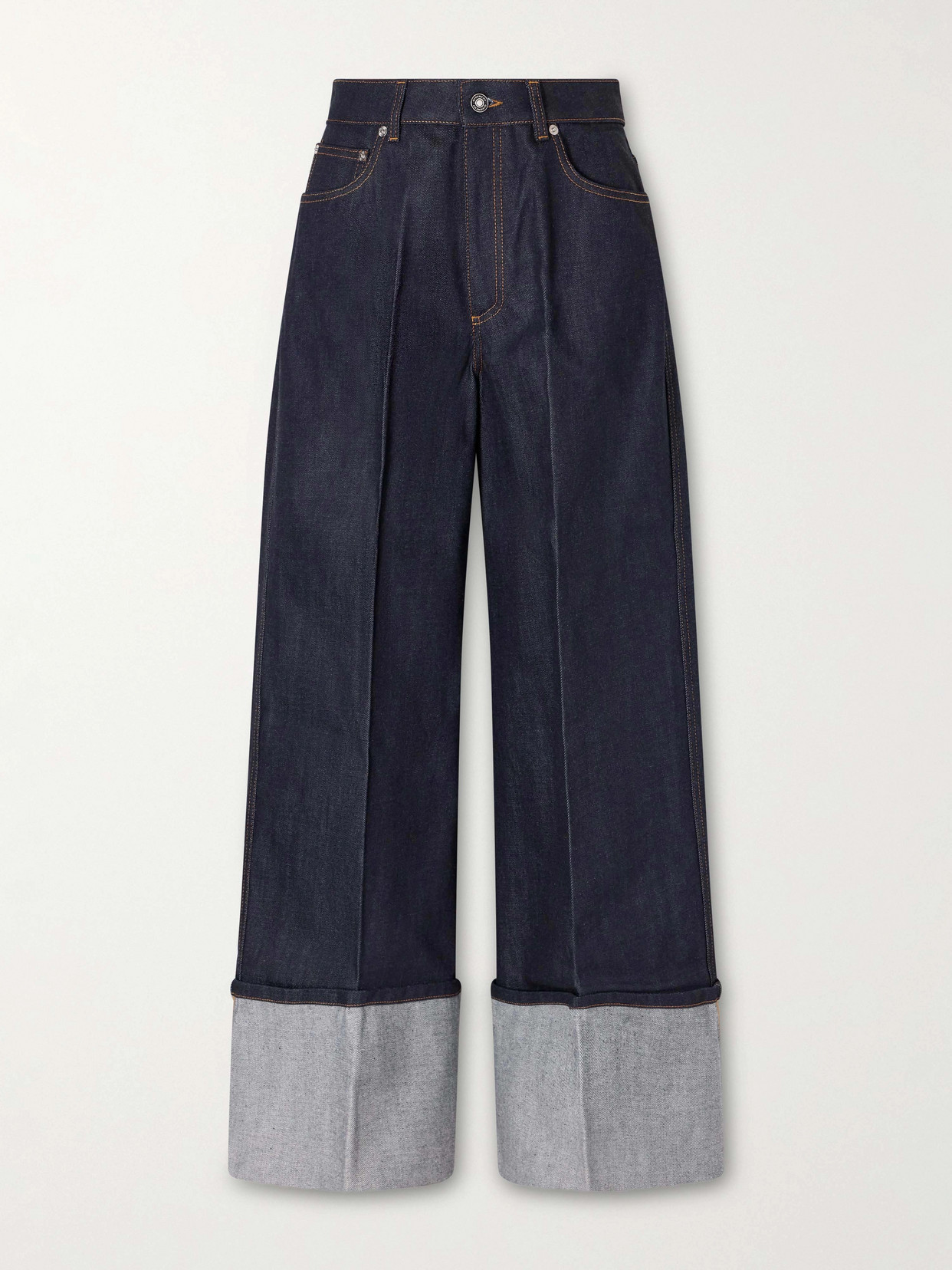Givenchy Creased Wide-leg Denim Jeans In Blue