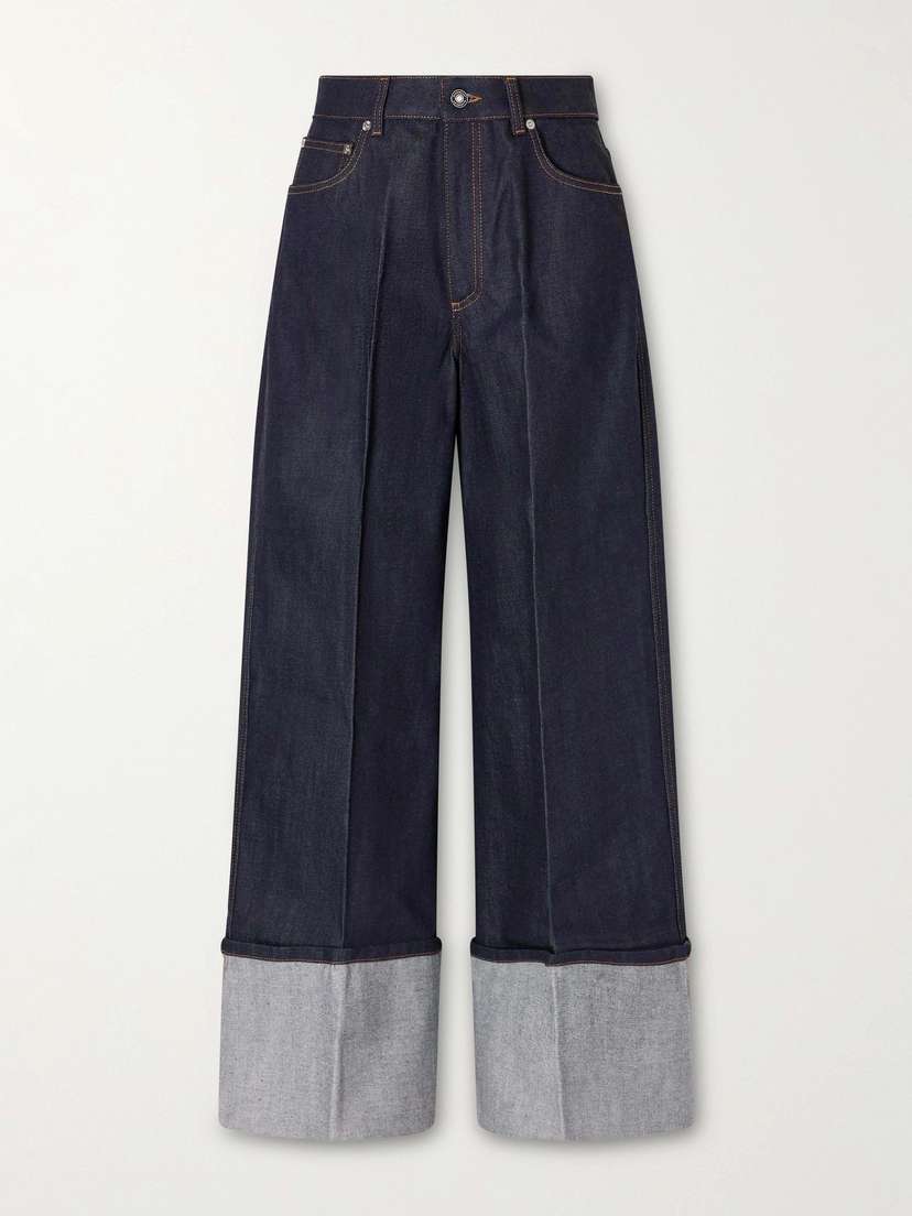 Givenchy Creased Wide-leg Denim Jeans