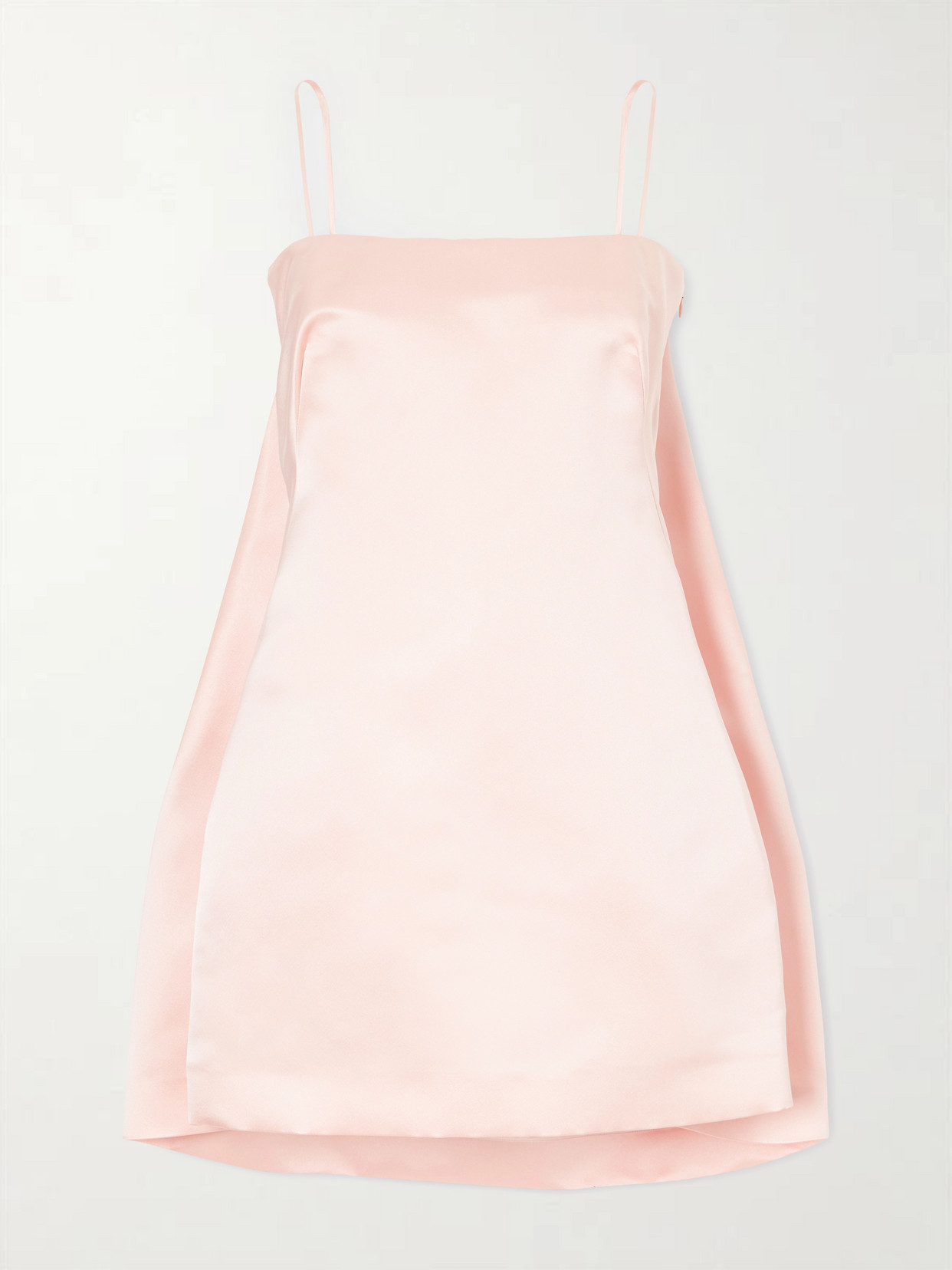 Givenchy Cape-effect Silk-satin Mini Dress In Pink