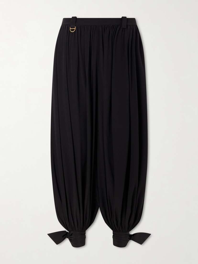 Chloé Silk Crepe De Chine Tapered Pants