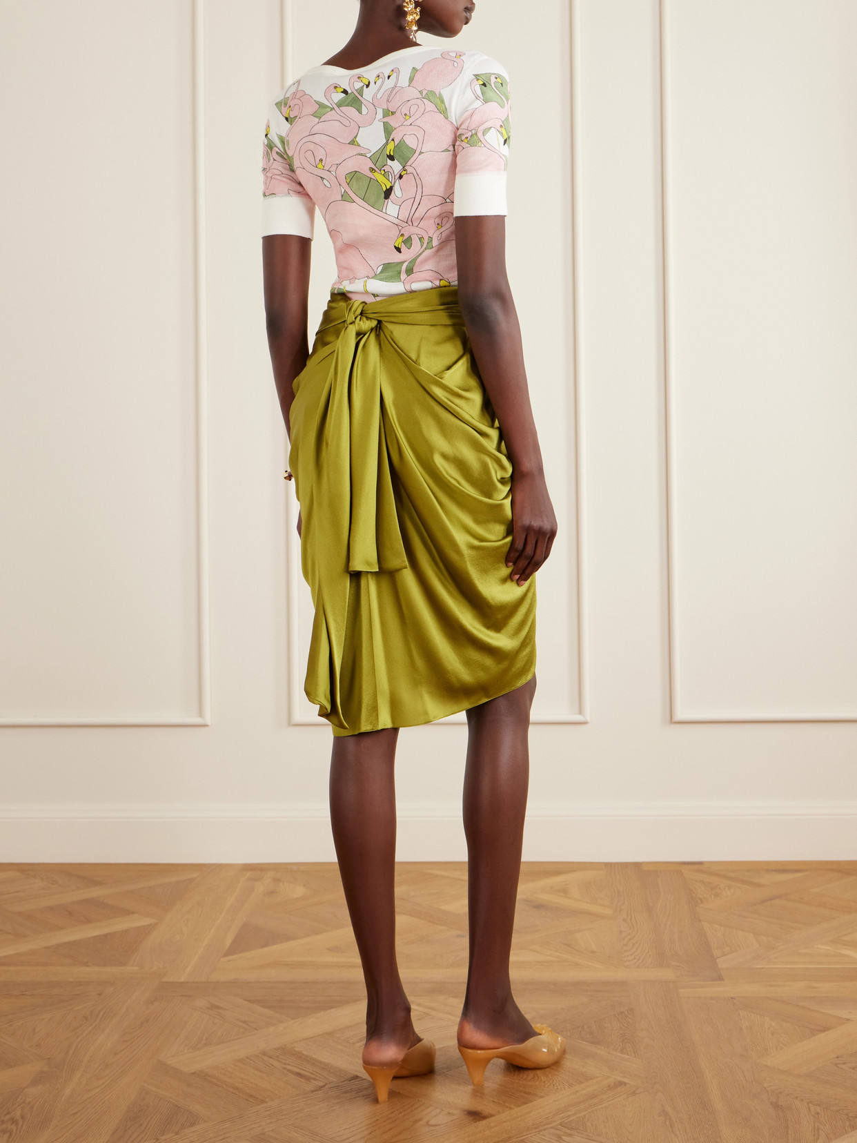 Chloé - Twist-Front Silk-Crepe De Chine Midi