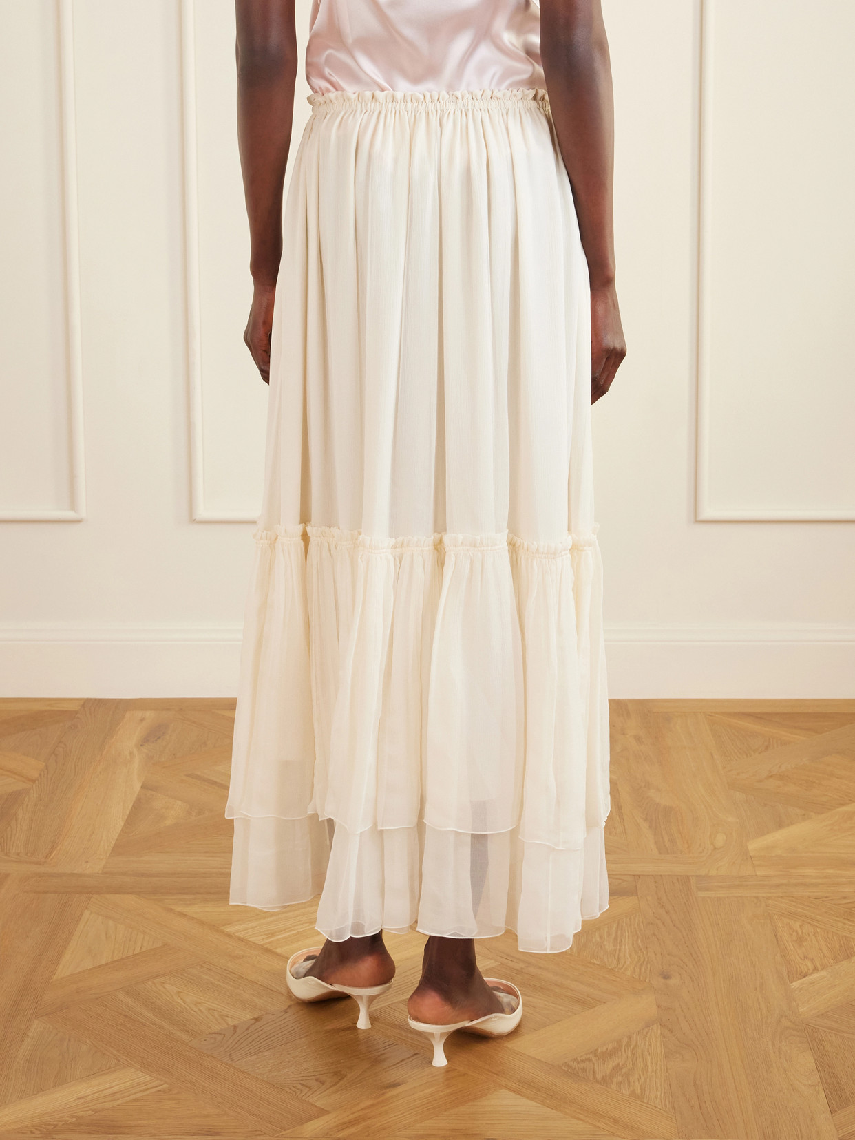 Chloé - Tiered Silk Crepe De Chine Maxi
