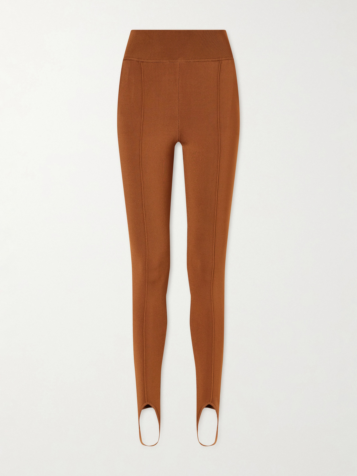 Chloé Stretch-jersey Tapered Leggings In Brown