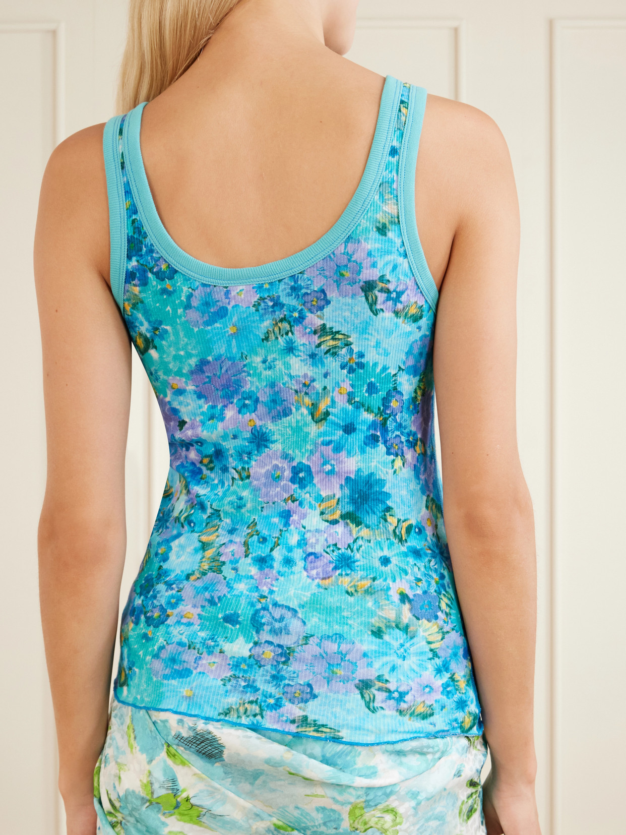 Chloé - Floral-Print Stretch-Cotton Tank