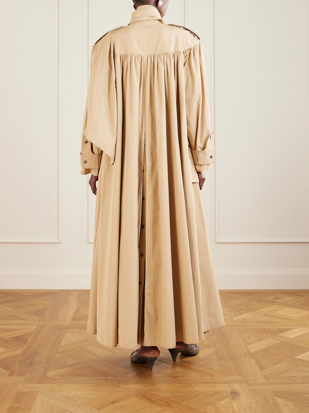 Chloé - Ruched Organic Cotton-Poplin Trench Coat