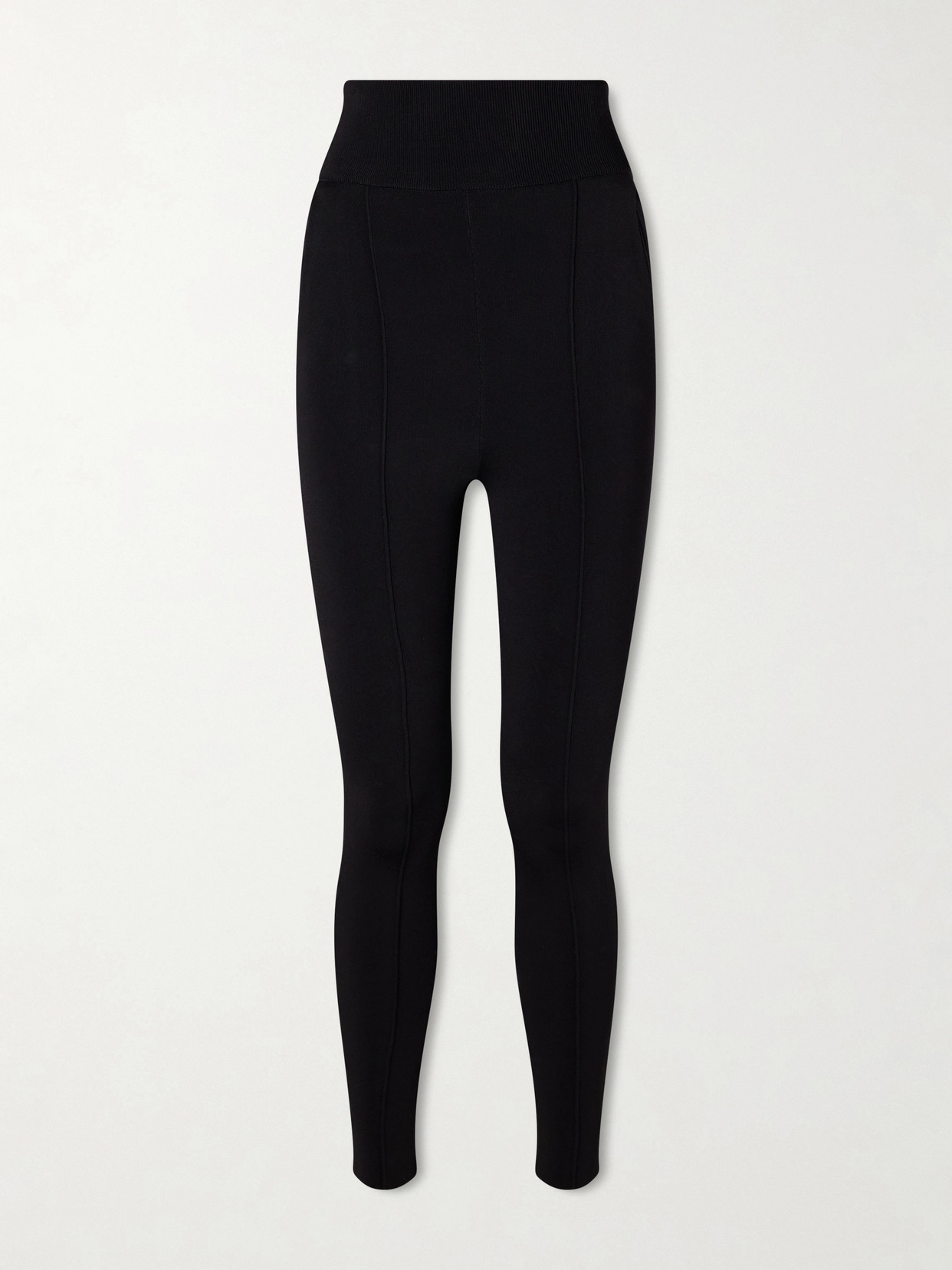 Chloé Paneled Stretch-knit Leggings In Black