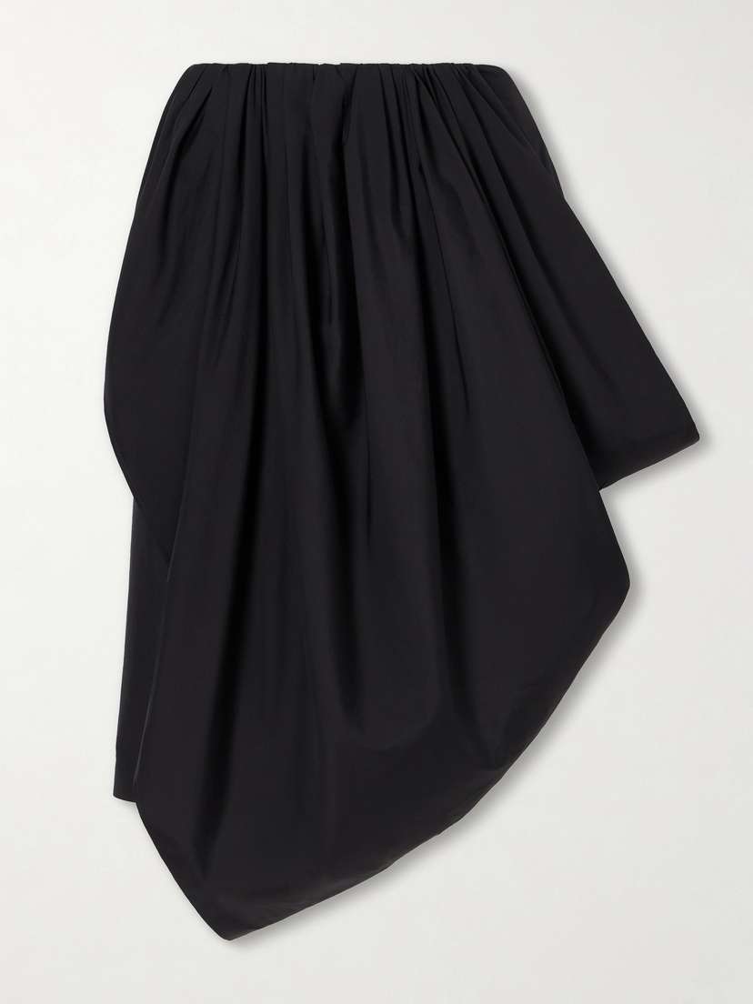 Chloé Asymmetric Draped Cotton-poplin Skirt