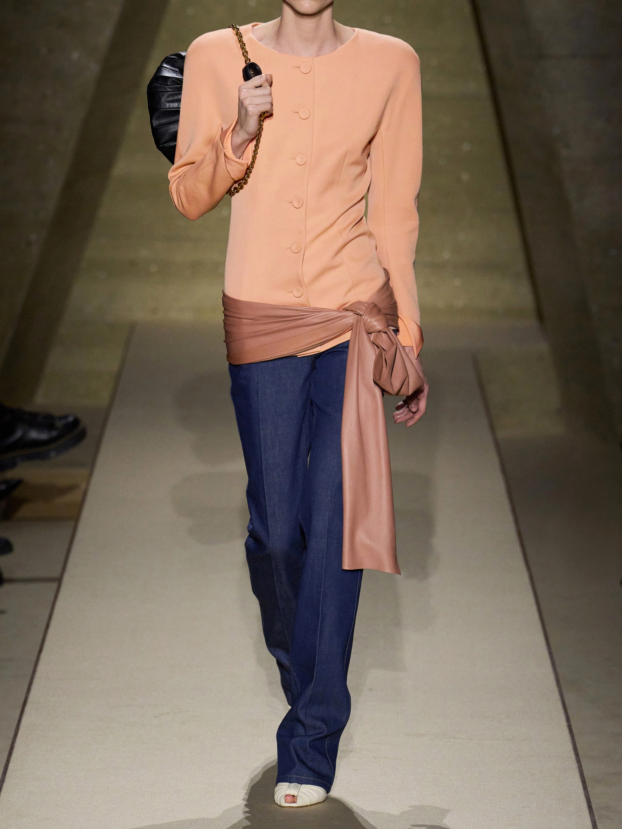 Chloé Wool-crepe Jacket In Orange