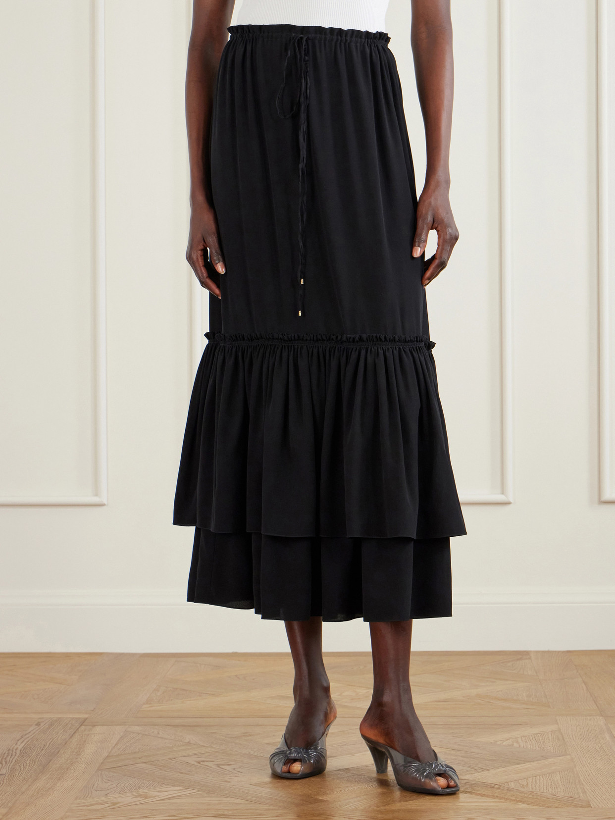 Chloé - Tiered Silk Crepe De Chine Maxi