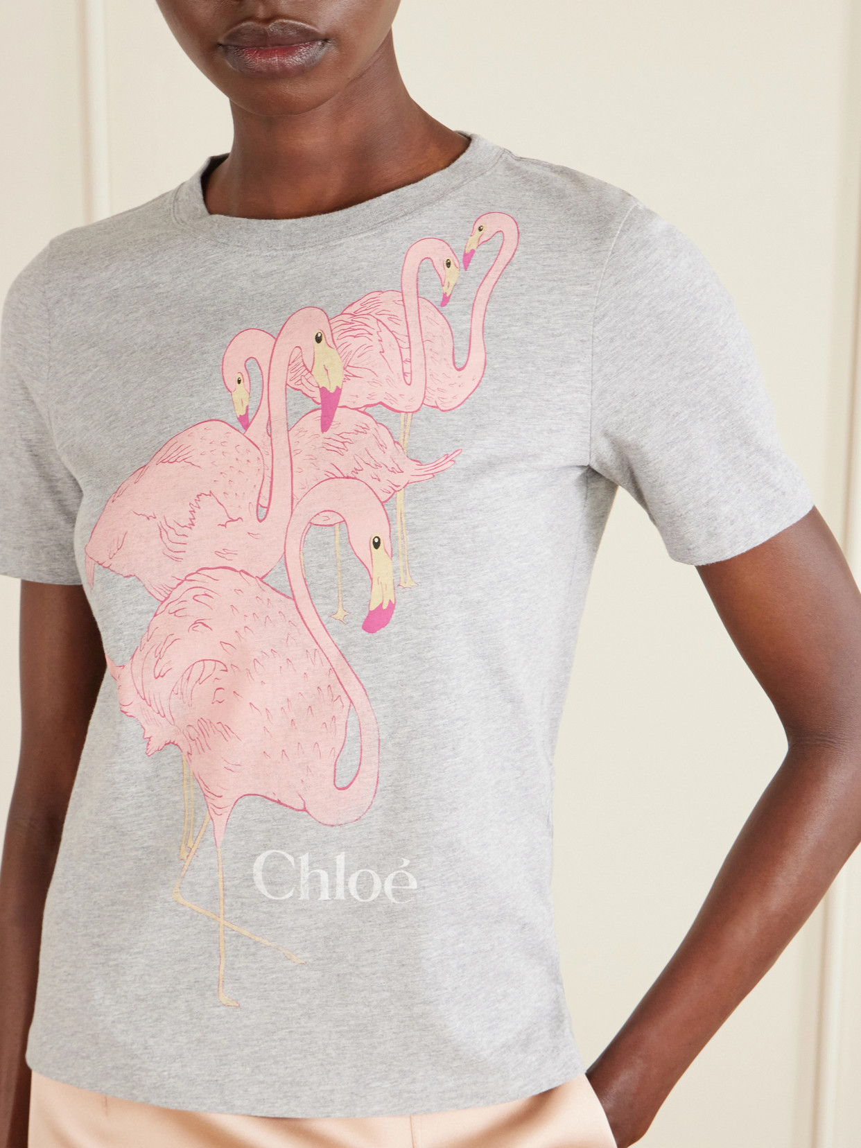 Chloé - Printed Cotton-Jersey T-Shirt