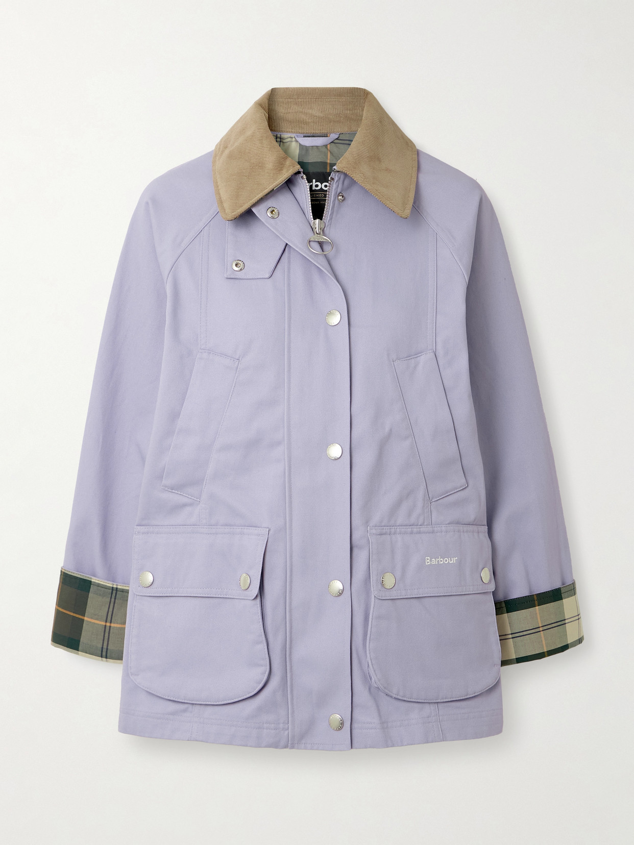 Barbour - Beadnell Convertible Corduroy-trimmed Cotton-twill Jacket - Lilac