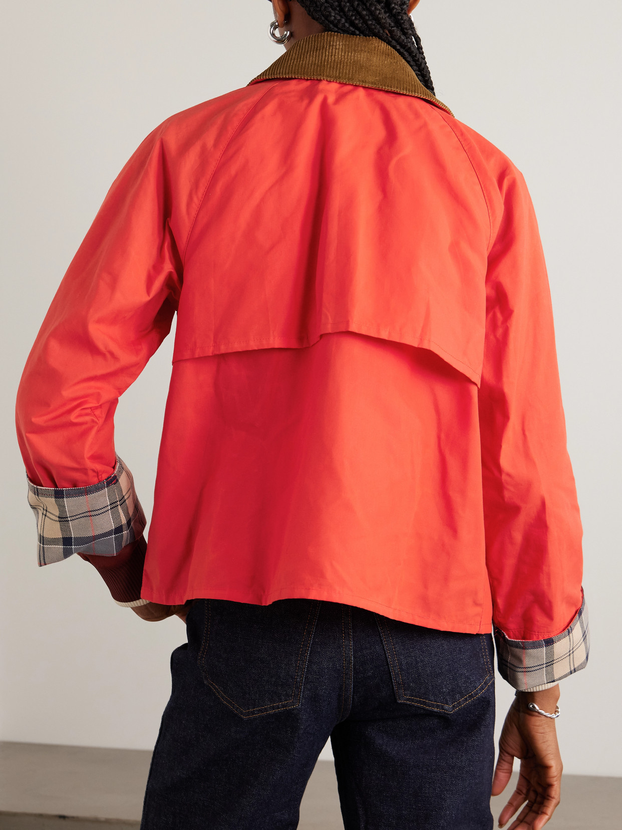 Mackworth Corduroy-Trimmed Cropped Cotton Jacket