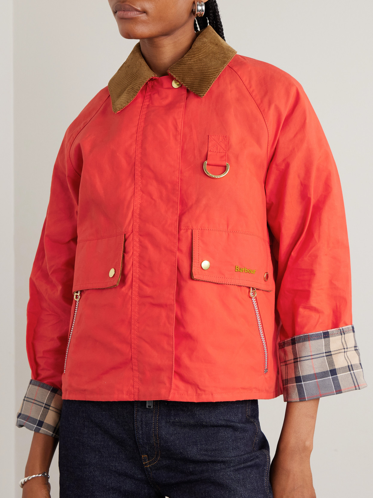 Mackworth Corduroy-Trimmed Cropped Cotton Jacket