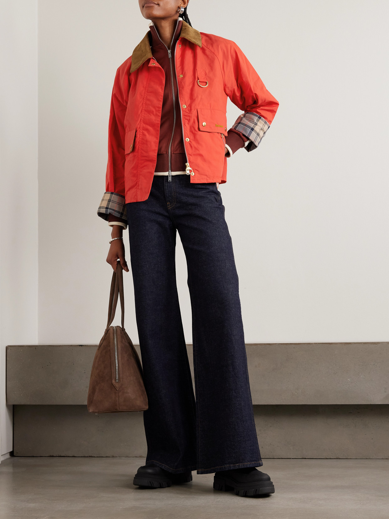 Mackworth Corduroy-Trimmed Cropped Cotton Jacket