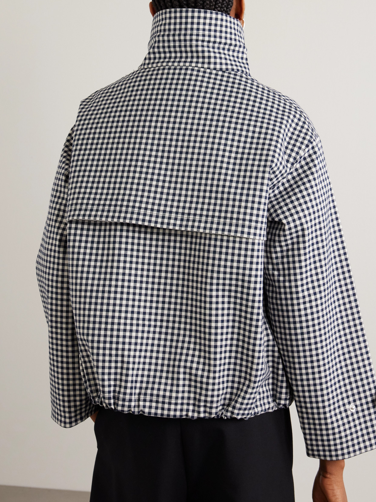 Barbour Bronwyn Showerproof Water Resistant Gingham Jacket In Gray