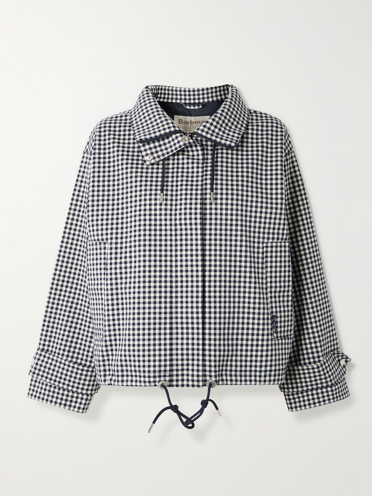 Barbour Bronwyn Gingham Twill Jacket In Gray