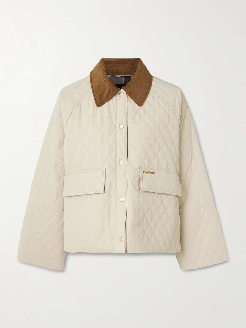 Barbour Kirby Cotton Corduroy-trimmed Quilted Shell Jacket