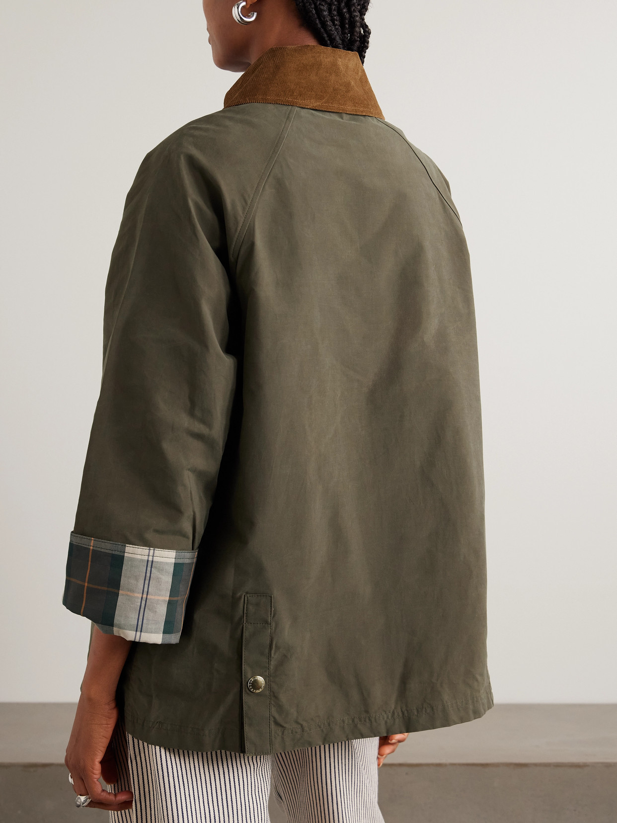 Icons Bedale Corduroy-Trimmed Waxed Cotton-Blend Jacket