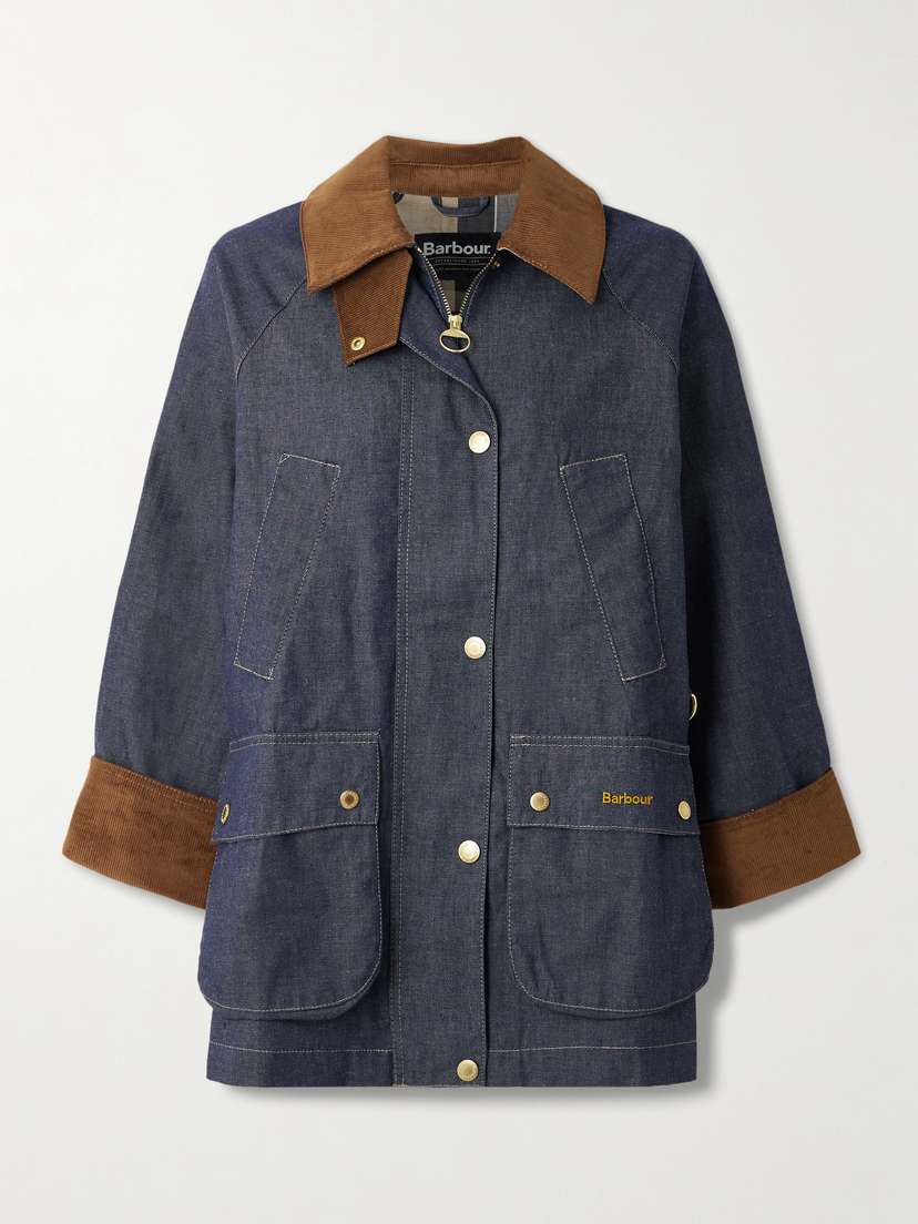 Barbour Asker Cotton Corduroy-trimmed Denim Jacket