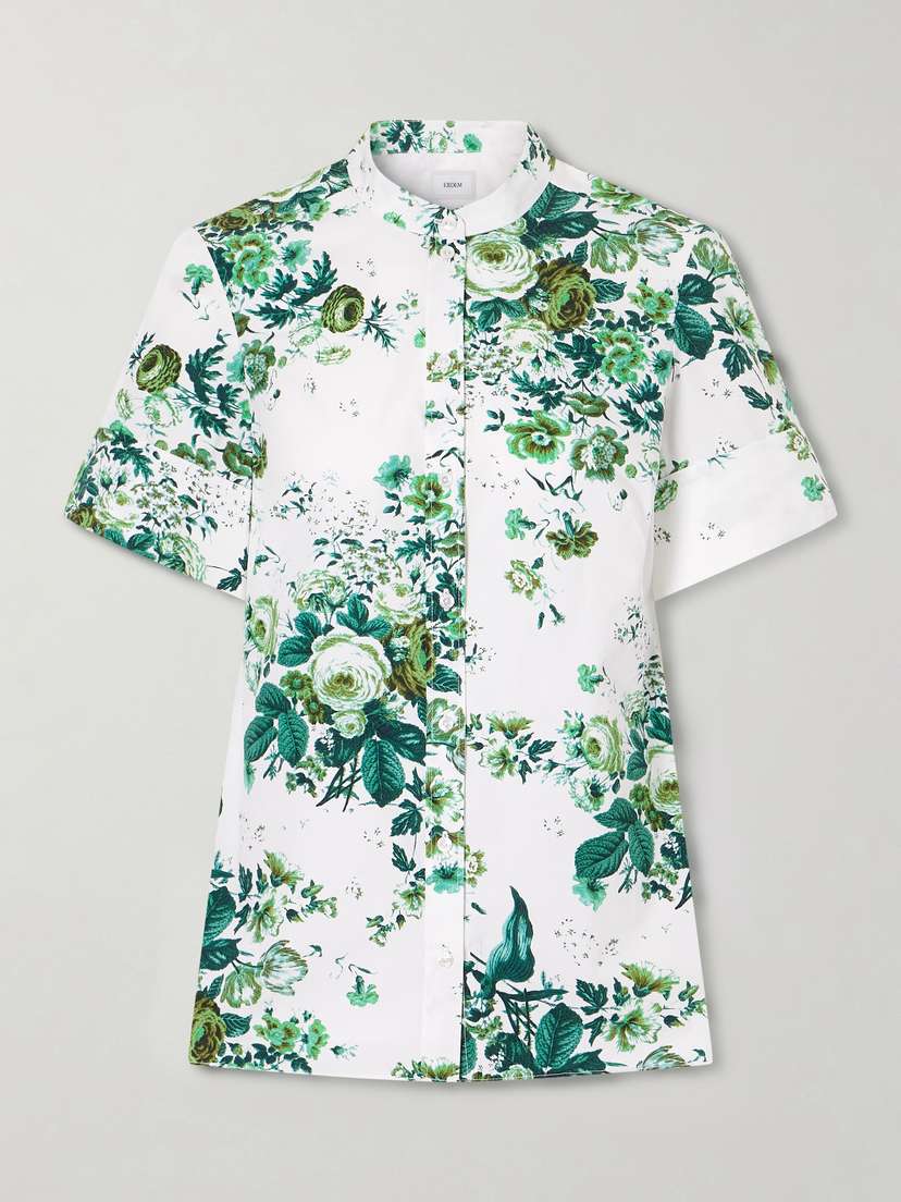 Floral-print Cotton-poplin Shirt