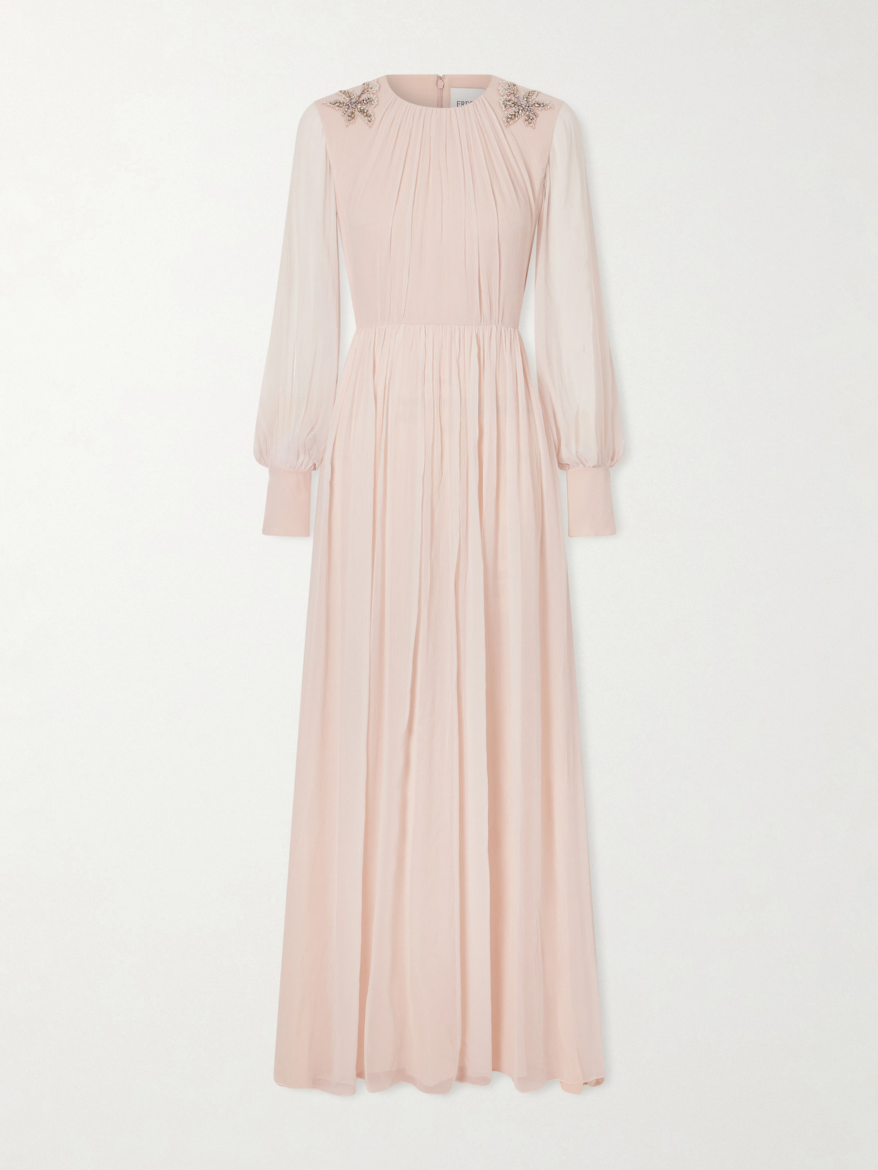 Erdem Crystal-embellished Crêpon Gown In Pink