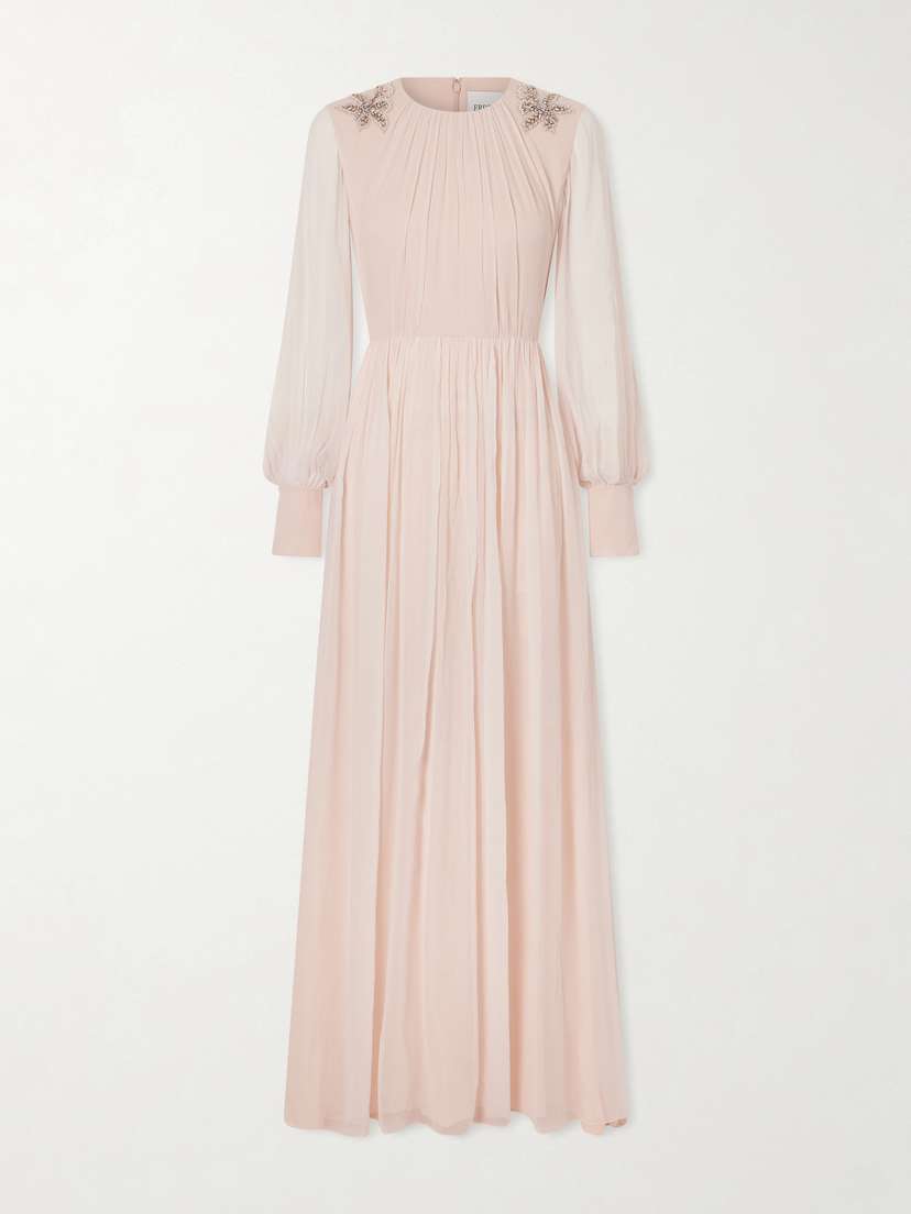 Erdem Crystal-embellished Crêpon Gown