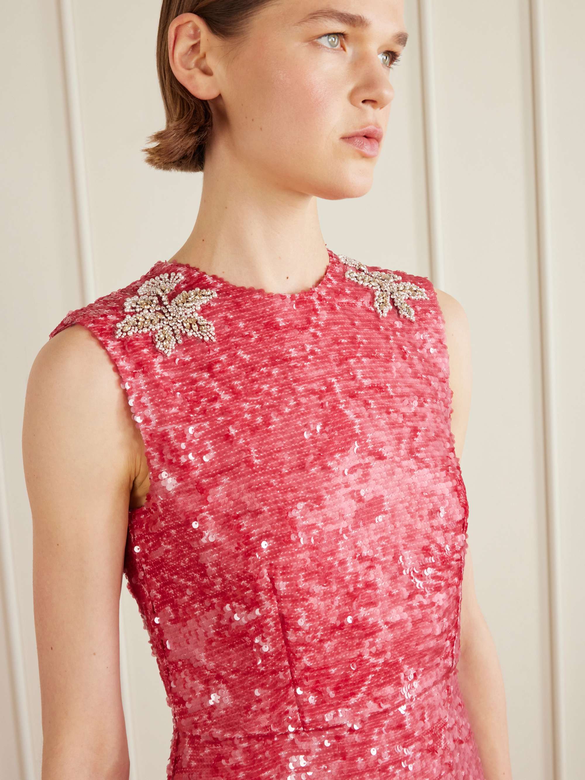 erdem pink sequin dress Erdem V NECK PENCIL DRESS - Cocktail dress / Party dress - pink/light pink